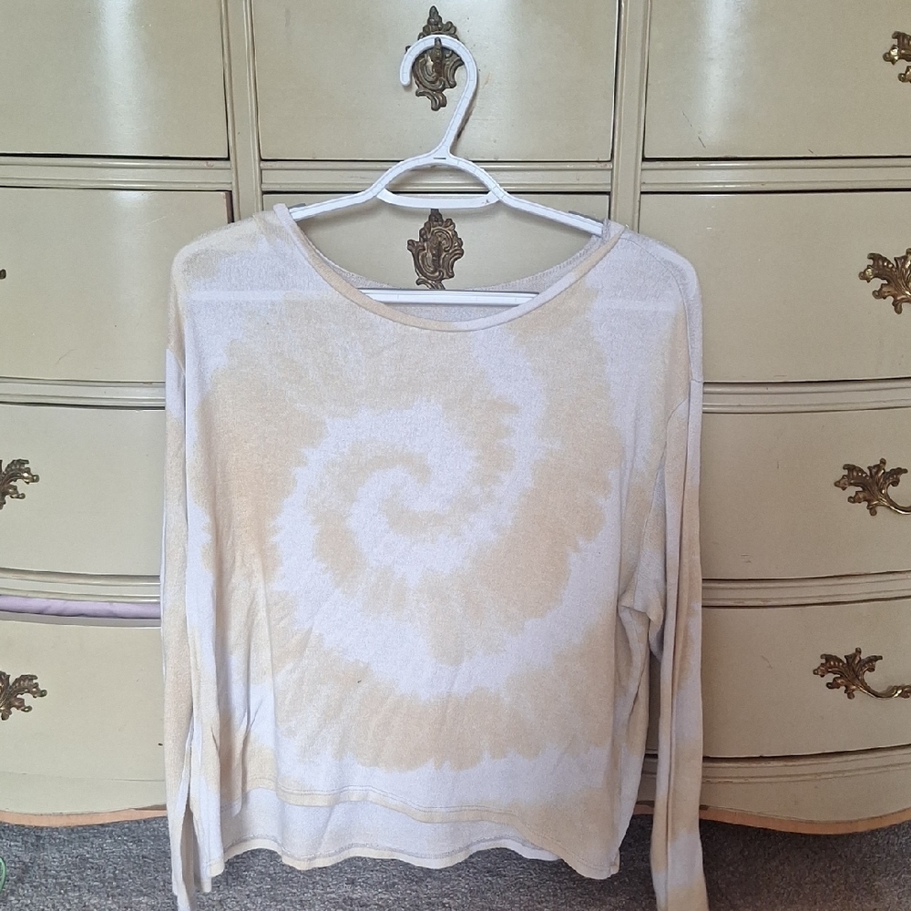 Cream Tie-Dye Women's Top